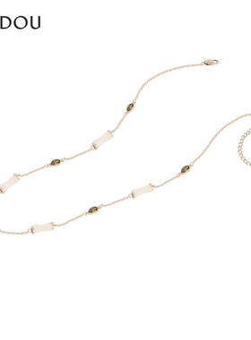AJIDOU阿吉豆项链女毛衣链竹愿系列线下专柜同款时尚锁骨链