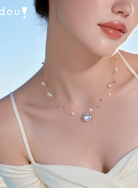 阿吉豆项链女款珍珠人鱼之泪颈链