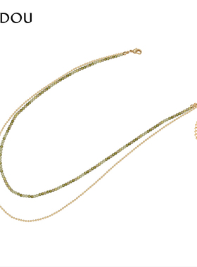 AJIDOU阿吉豆项链女人造水晶复链