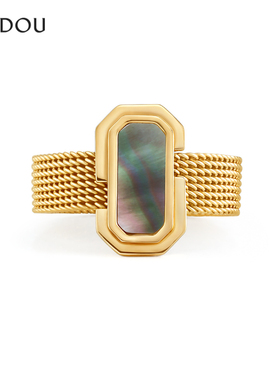 AJIDOU阿吉豆戒指女款设计感指环