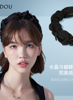 阿吉豆发箍水晶蝴蝶结高颅顶发箍