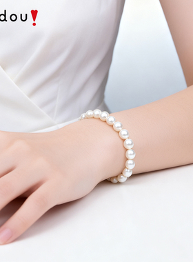阿吉豆珍珠手链女款施家同款手串