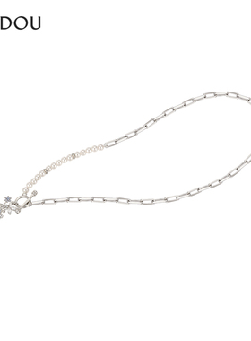 AJIDOU阿吉豆雪境仙子系列小众独特精致感优雅OT扣项链