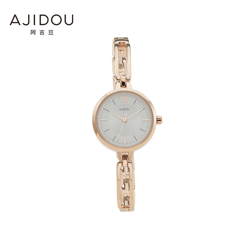 阿吉豆新颖时尚纤细金色腕日韩手表 AJIDOU国产腕表