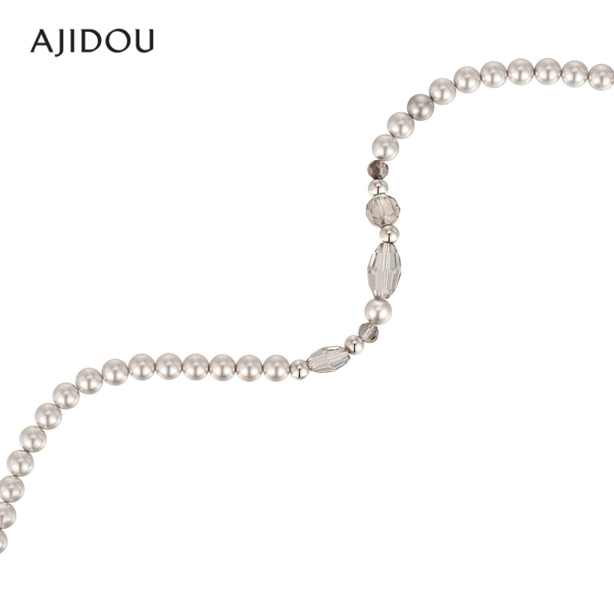 AJIDOU阿吉豆项链女小众设计优雅时尚大珍珠水晶颈链锁骨链,淘宝优惠券,粉丝福利购,淘宝优惠卷