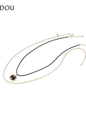 AJIDOU阿吉豆项链女无尽之境系列时尚款叠戴玛瑙锁骨链颈链