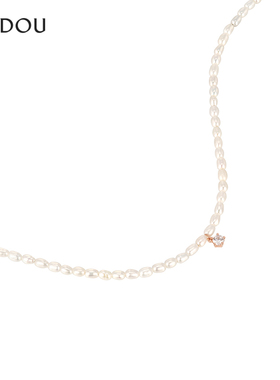 AJIDOU阿吉豆项链女925银淡水珍珠优雅专柜同款颈链锁骨链