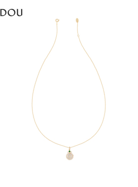 AJIDOU阿吉豆项链女925银吊坠银玉髓专柜同款锁骨链颈链