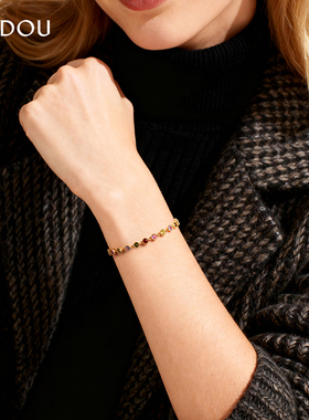 阿吉豆手饰女款多巴胺彩虹手链