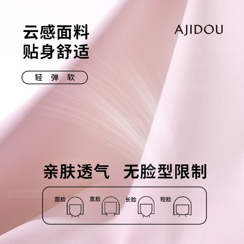 阿吉豆防晒口罩女防紫外线3D立体护眼角开车骑行护颈冰丝遮阳面罩 - 图3