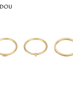 AJIDOU阿吉豆心叹号系列925银戒