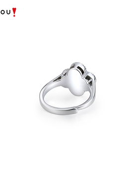 阿吉豆戒指女款四叶草设计感指环