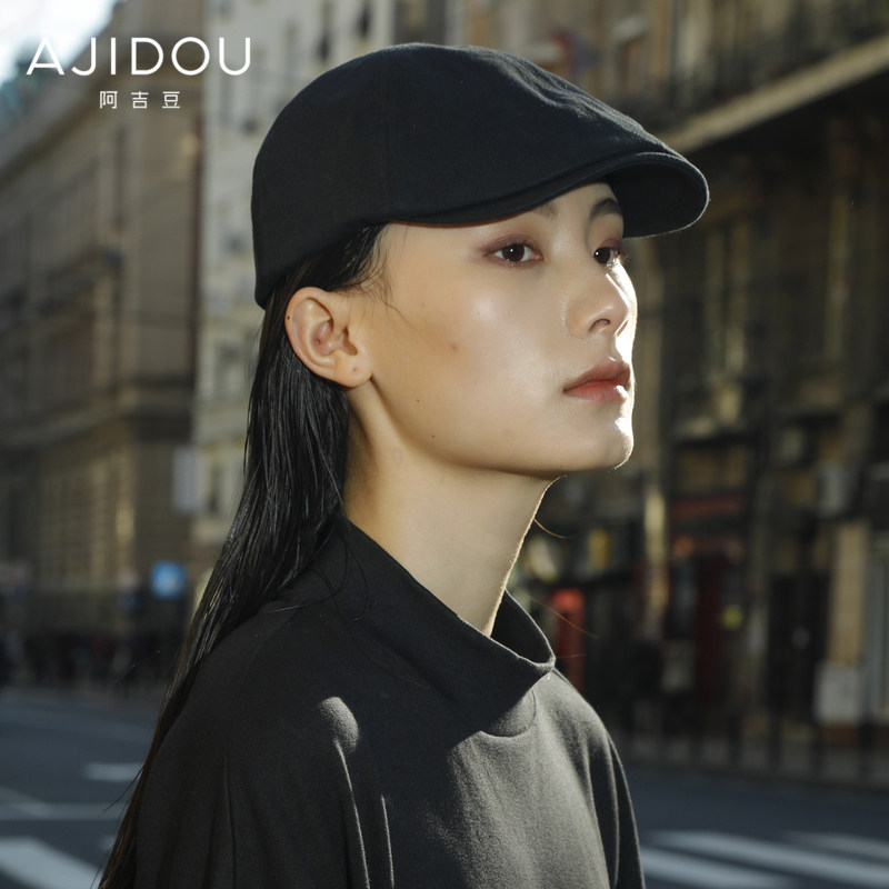 阿吉豆迪士尼米奇印花鸭舌帽复古帽 AJIDOU帽子