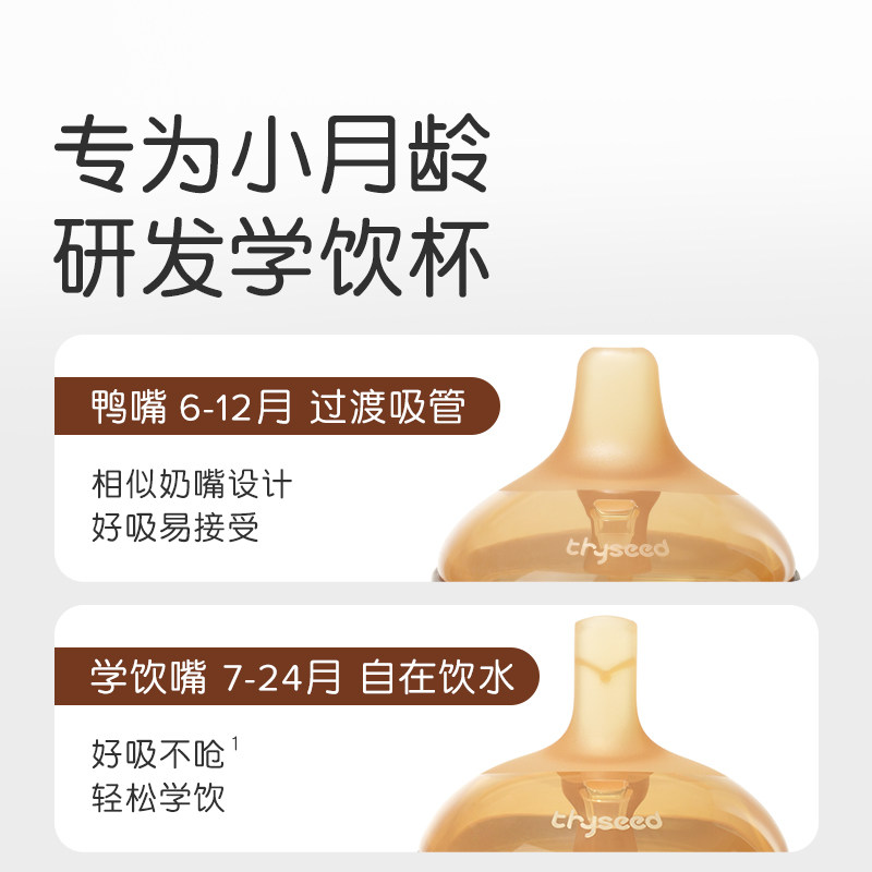 世喜学饮杯鸭嘴杯婴儿6个月以上宝宝喝水杯吸管杯奶瓶饮水杯防呛