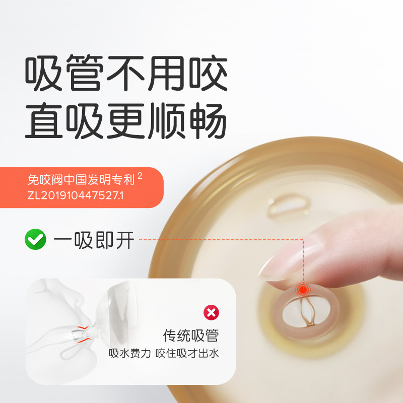 世喜学饮杯鸭嘴杯婴儿6个月以上宝宝喝水杯吸管杯奶瓶饮水杯防呛