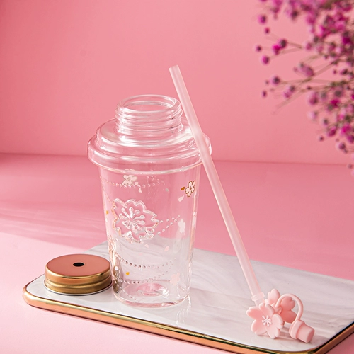 Вместительный и большой стакан, стеклянная высококачественная чайная чашка со стаканом