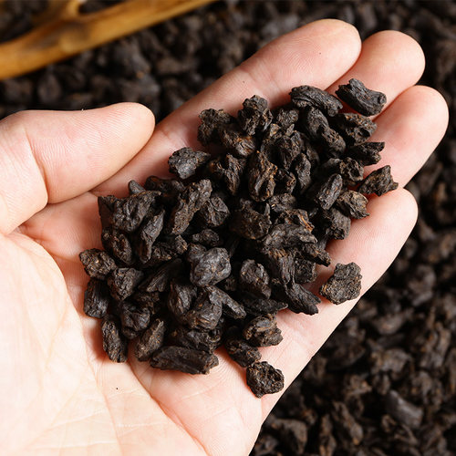 天地间糯香茶化石普洱茶熟茶8年陈碎银子金不换糯米香茶石茶珍珠 - 图0