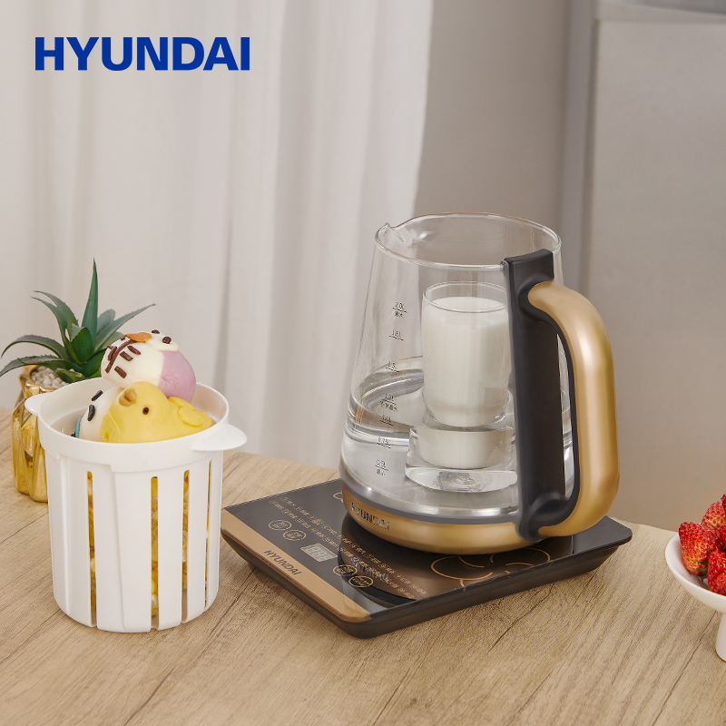 HYUNDAI韩国品牌养生壶全自动多功能玻璃电热茶水壶家用煮茶器2升_正品闪购_厨房电器-第5张图片-提都小院