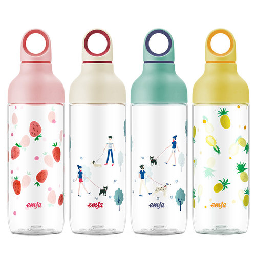 德国emsa爱慕莎塑料水杯女可爱少女网红清新学生夏天便携随手杯子 - 图0