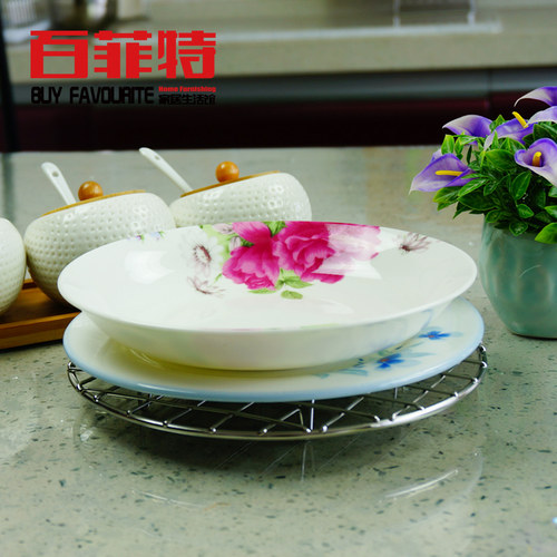 食品级304不锈钢加粗加厚井字圆形烧烤架矮蒸架商用沥油架烤炉架 - 图2