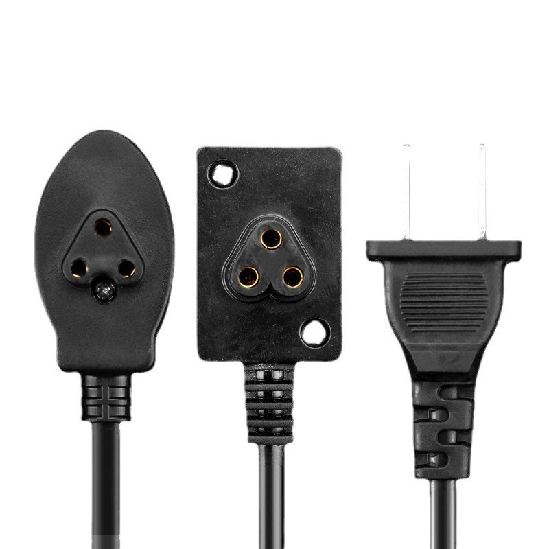 三孔通用型电热水袋充电线暖手宝电源线暖宝热宝插头暖宝宝充电器