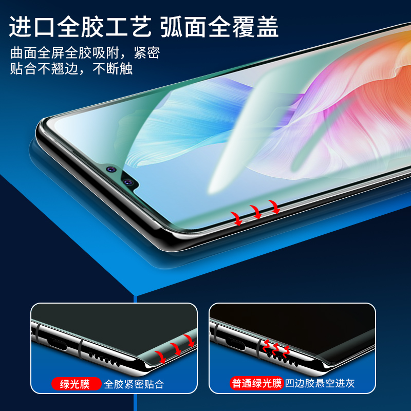 适用于vivos10手机膜s10pro钢化膜防窥vivo全屏vovos10s防偷窥vivis十高清s9钢化保护膜vovis九vivos7七e软贴 - 图1