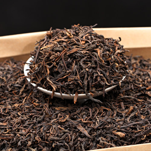 顶普茶叶普洱茶熟茶散茶2008干仓老熟普散装昔归礼品木盒装1000g - 图1