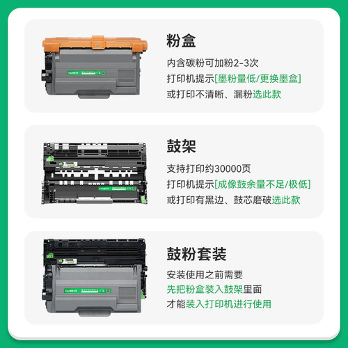 才进适用联想LT401 LT401H粉盒M8950DNF硒鼓LJ4000D LJ4000DN打印机墨盒LJ5000DN M8650D易加粉晒鼓LD401鼓架 - 图2