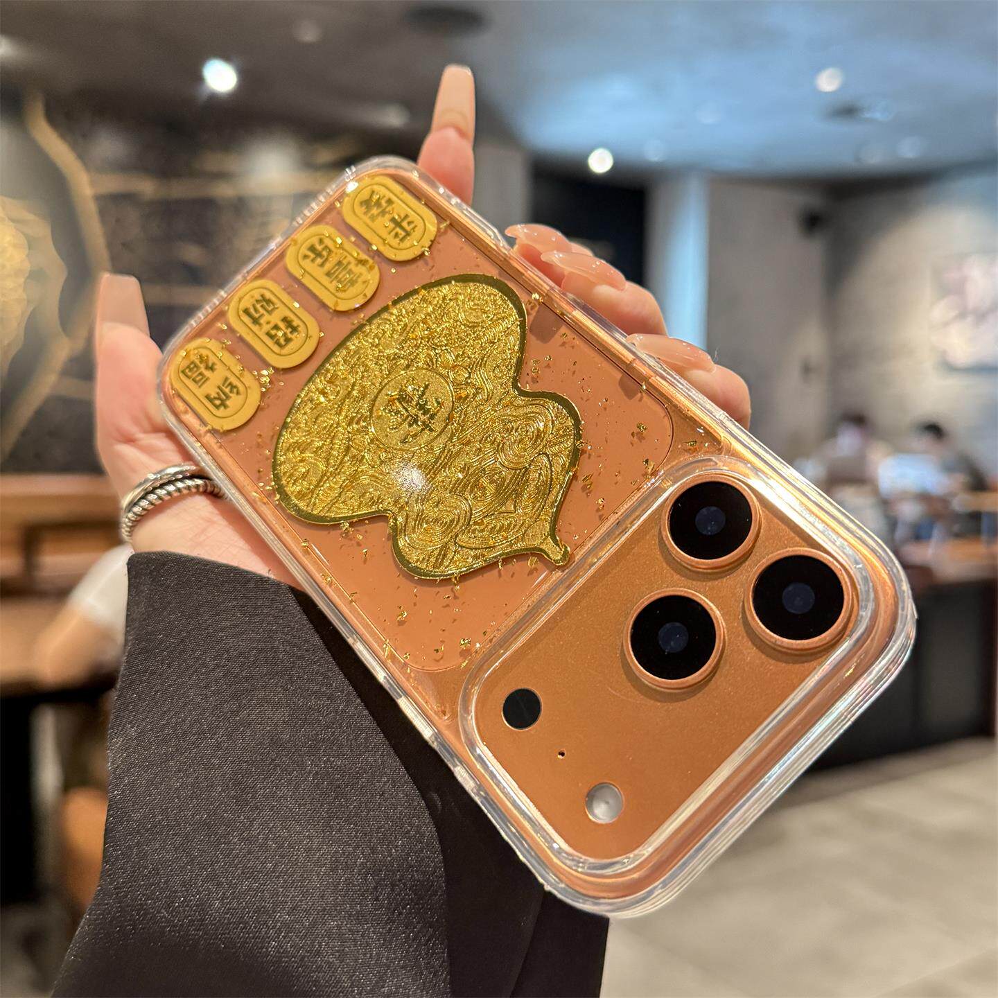 适用苹果17promax手机壳2026新款iphone17pro金箔葫芦全包防摔16创意高级感新年透明Air小众硅胶肤感情侣女,淘宝优惠券,粉丝福利购,淘宝优惠卷