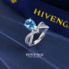 Haifanji aquamarine ring diamond