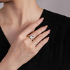 18K yellow gold and aquamarine ring