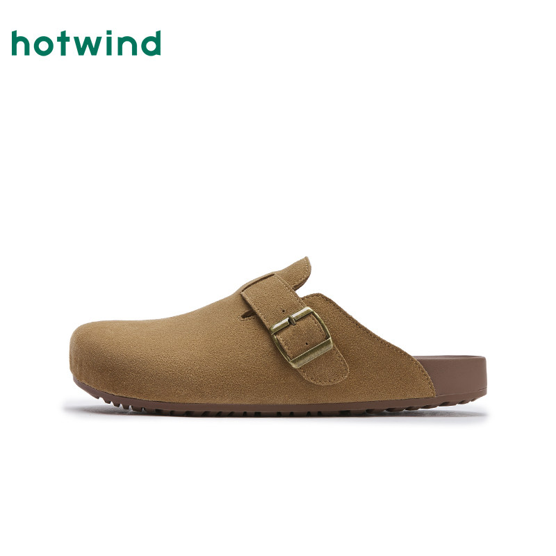 热风男鞋2025年春秋新款男士复古勃肯鞋百搭舒适户外包头拖鞋子男,淘宝优惠券,粉丝福利购,淘宝优惠卷