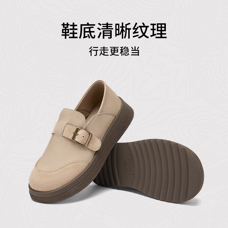 热风复古乐福鞋女鞋2025年秋季新款平底百搭配裙子勃肯鞋子单鞋,淘宝优惠券,粉丝福利购,淘宝优惠卷