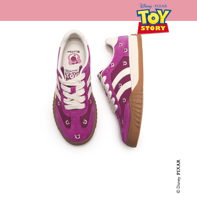 热风德训鞋女25春新款女士时尚休闲鞋迪士尼草莓熊联名百搭德训鞋