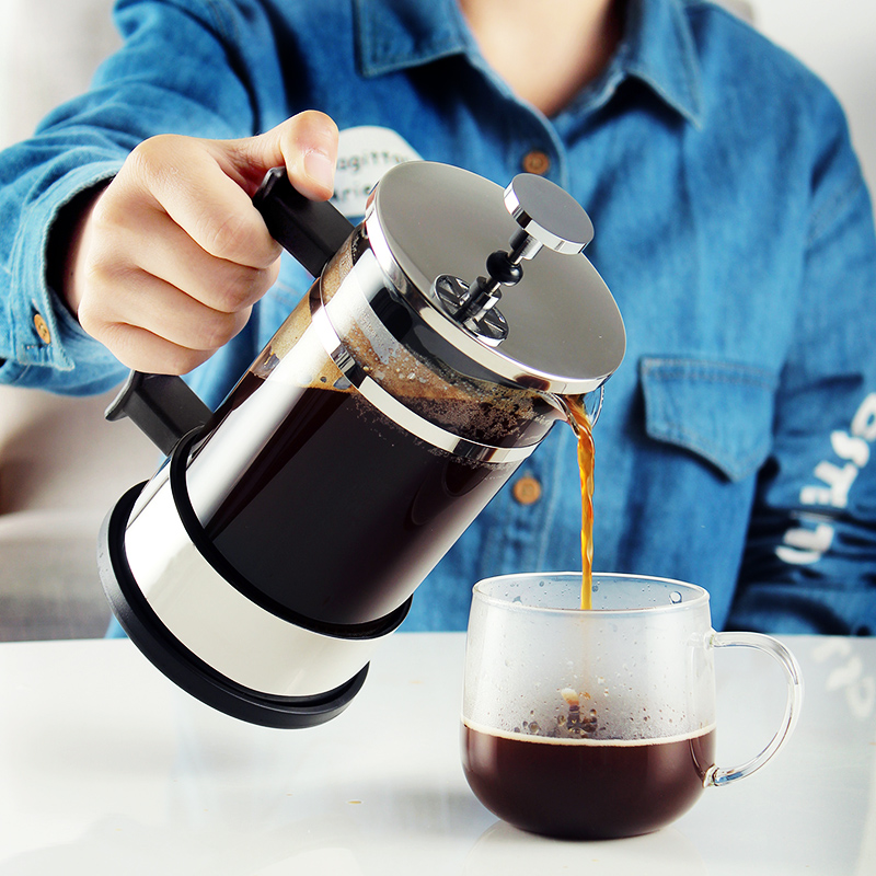 法压壶咖啡壶家用煮滤泡式打奶过滤器咖啡杯冲茶器玻璃手冲咖啡壶-图2