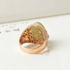 Feng Feihuang 18K gold and Hetian jasper cat eye ring