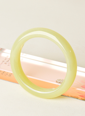 60mm和田玉新疆若羌黄玉手镯