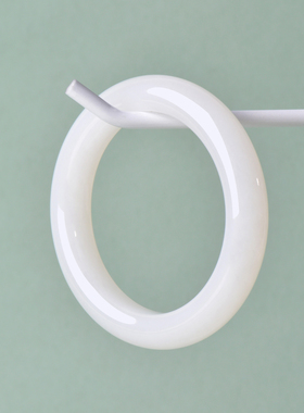 凤飞凰和田玉羊脂白玉宽镯手镯