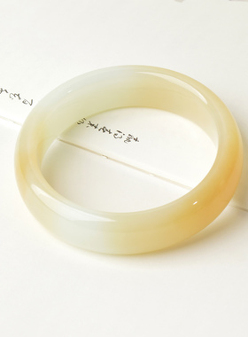 凤飞凰和田玉糖白玉轮胎手镯