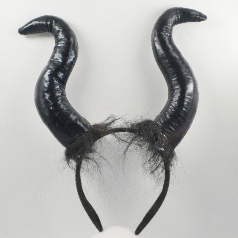 沉睡魔咒头饰cos牛角发箍女巫头套化妆舞会道具玛琳菲森发饰暗黑
