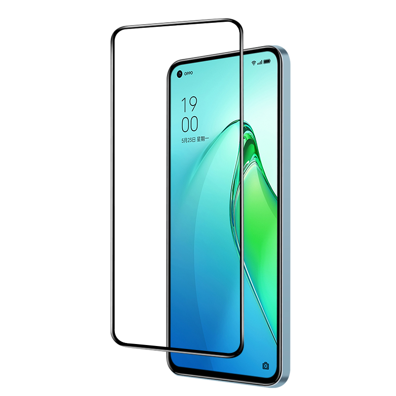 适用oppoReno8钢化膜oppoReno8pro全屏覆盖opporeno8Pro十oppo抗蓝光Reno8手机膜Reno8pro高清防爆贴膜黑边5g - 图3