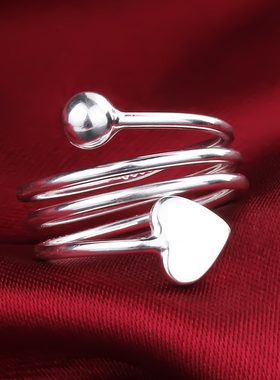 双环小众设计七夕情人节礼物戒指