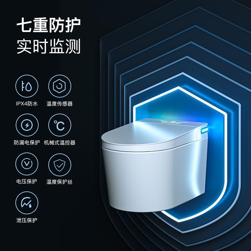 佑恩壁挂式智能马桶家用虹吸全自动无水箱悬浮小户型挂墙式坐便器 - 图2
