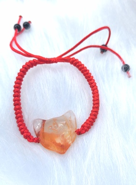 天然正品水晶本命年红绳子男女简约手工编织手绳礼物手链手绳情侣