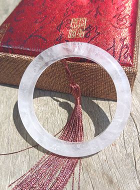 天然白水晶 白幽灵手镯女款时尚饰品礼物送女友闺蜜生日礼物