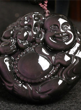 貔貅彩虹眼大肚佛玉佩证书吊坠