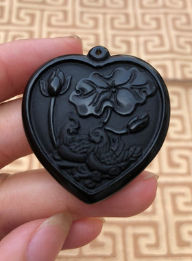 鸳鸯戏水随身心心相印证书吊坠