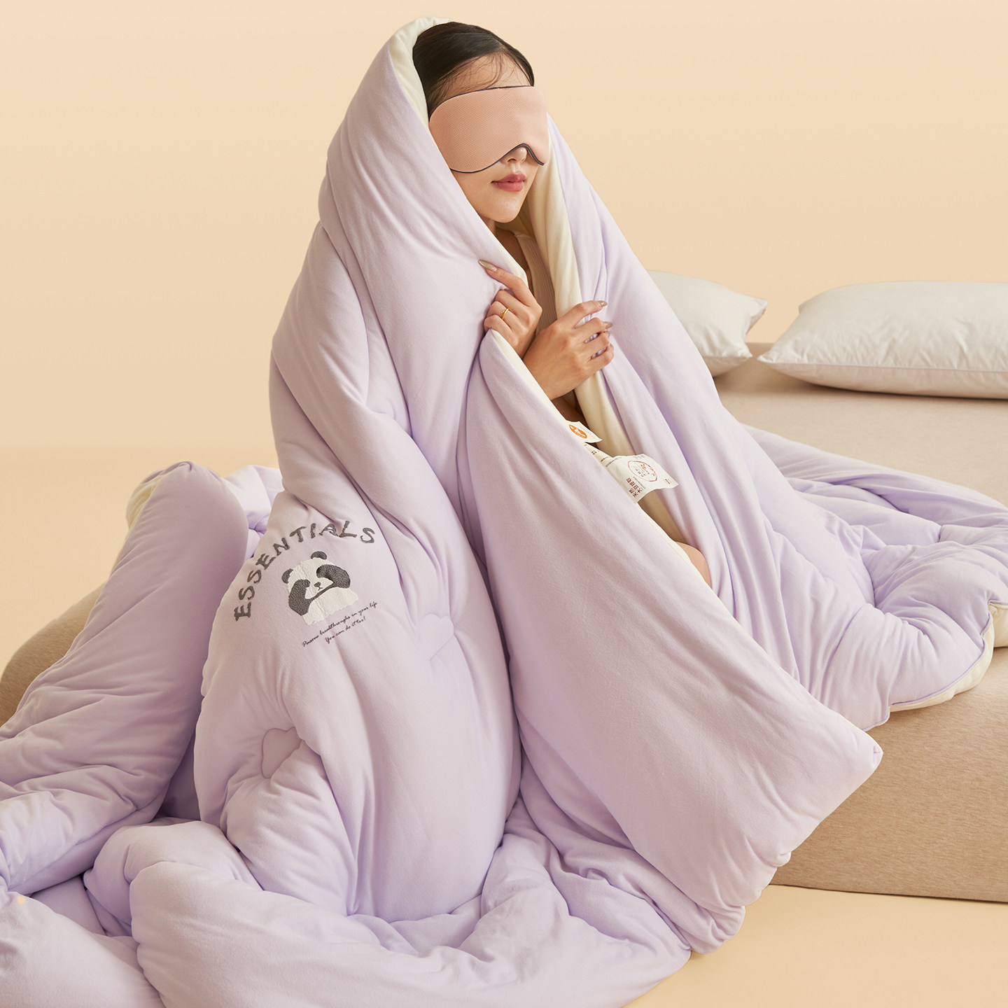 大豆纤维被子冬被加厚保暖被芯单人棉被春秋被牛奶德绒被四季通用