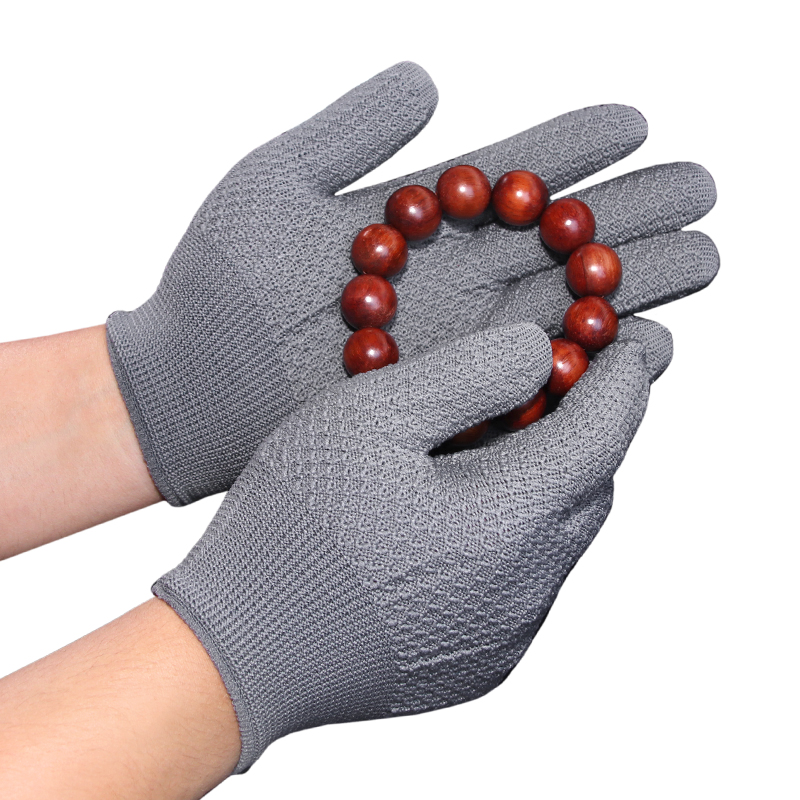 菠萝纹文玩手套加厚耐磨纳米盘珠子手串猴头菩提紫檀打底抛光包浆 - 图3