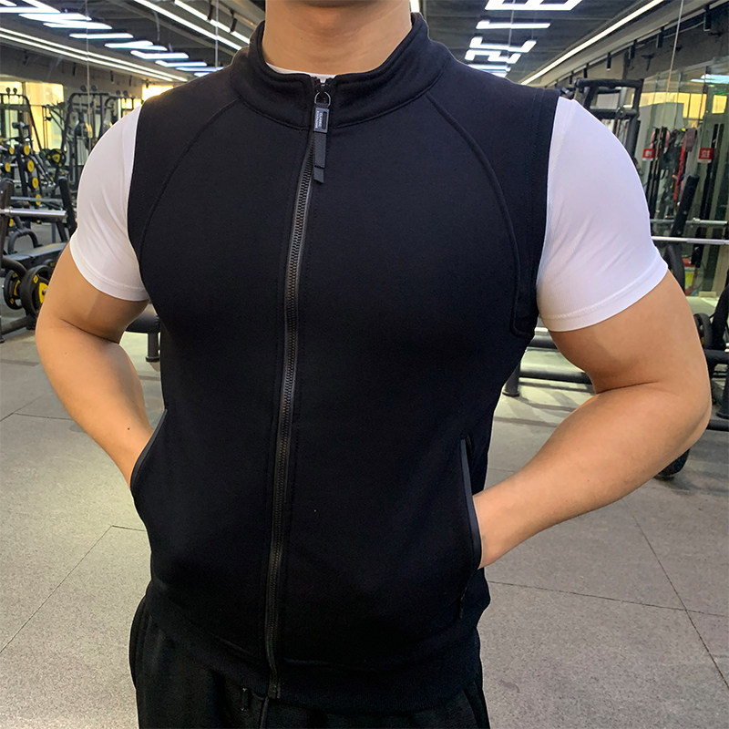 运动外套男加厚加绒保暖马甲跑步健身训练服修身坎肩私人教练工服,淘宝优惠券,粉丝福利购,淘宝优惠卷